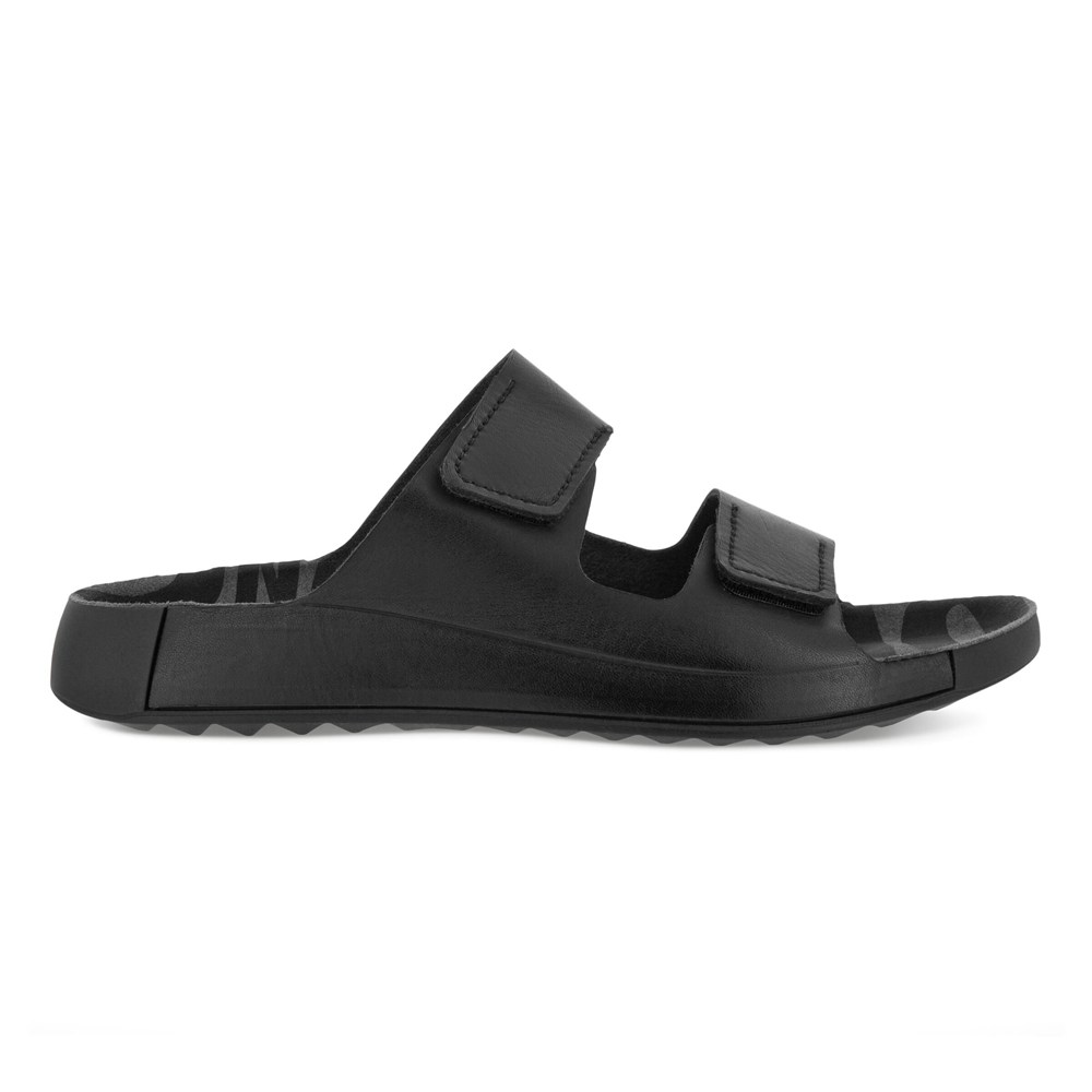 ECCO Mens Sandals Black - 2Nd Cozmo Flat - KGY-879632